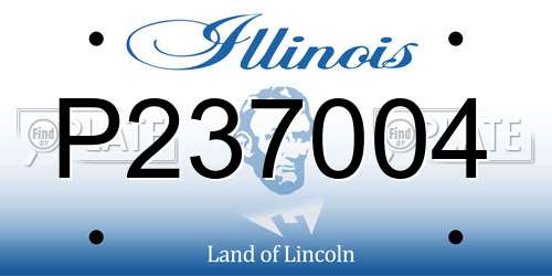 P237004 Illinois License Plate