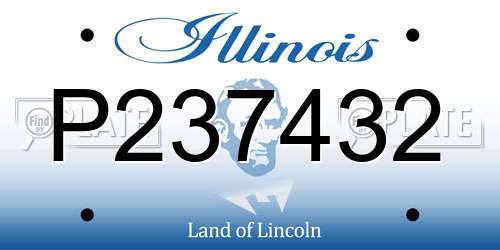 P237432 Illinois License Plate