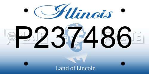 P237486 Illinois License Plate