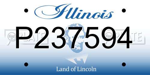 P237594 Illinois License Plate