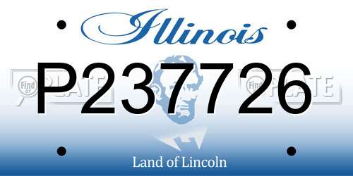 P237726 Illinois License Plate