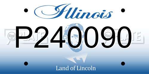 P240090 Illinois License Plate