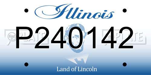 P240142 Illinois License Plate