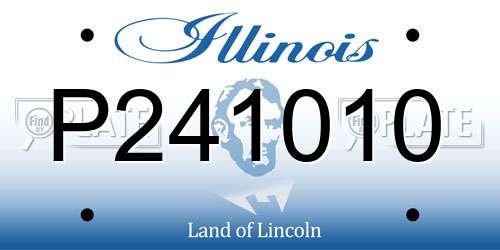 P241010 Illinois License Plate