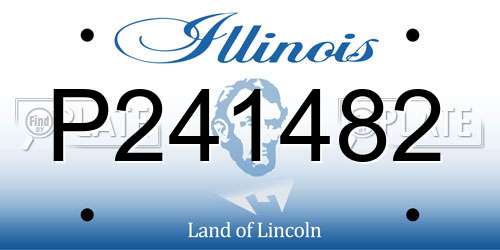 P241482 Illinois License Plate