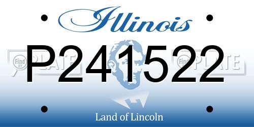 P241522 Illinois License Plate