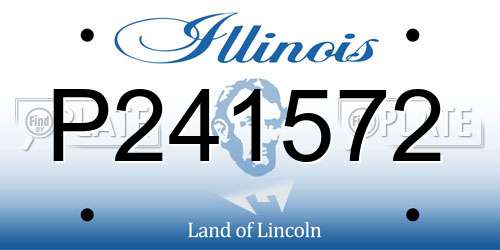 P241572 Illinois License Plate