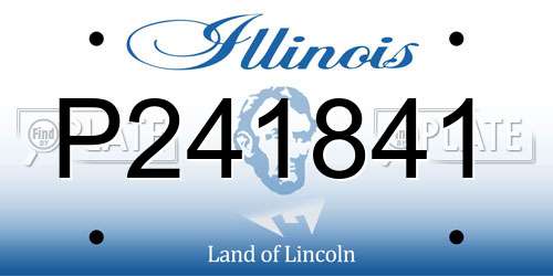 P241841 Illinois License Plate