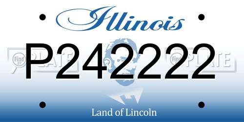 P242222 Illinois License Plate