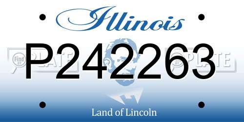 P242263 Illinois License Plate