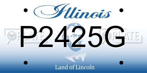P2425G Illinois License Plate