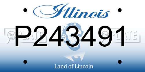 P243491 Illinois License Plate