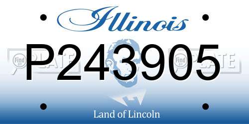 P243905 Illinois License Plate