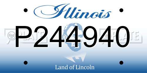 P244940 Illinois License Plate