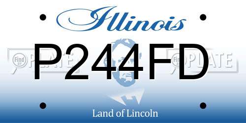 P244FD Illinois License Plate
