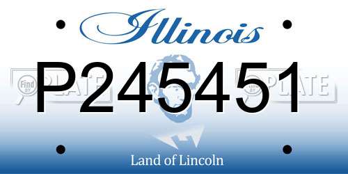 P245451 Illinois License Plate