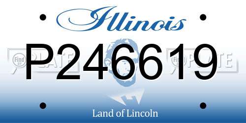 P246619 Illinois License Plate