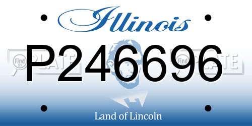 P246696 Illinois License Plate