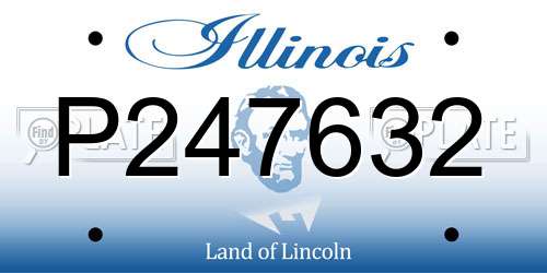 P247632 Illinois License Plate