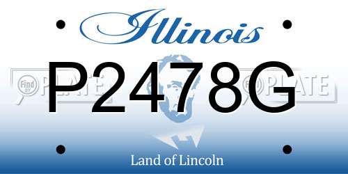 P2478G Illinois License Plate