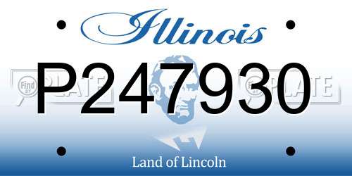 P247930 Illinois License Plate