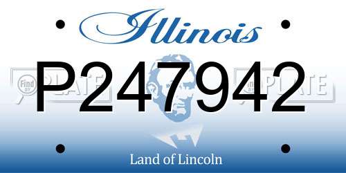 P247942 Illinois License Plate