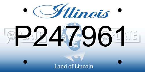 P247961 Illinois License Plate