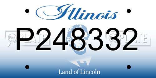 P248332 Illinois License Plate