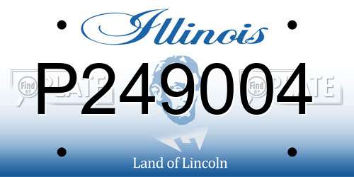 P249004 Illinois License Plate