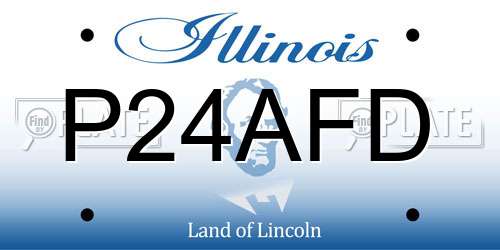 P24AFD Illinois License Plate