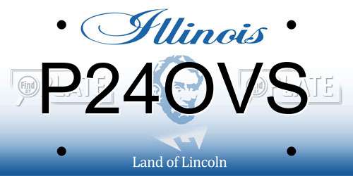 P24OVS Illinois License Plate