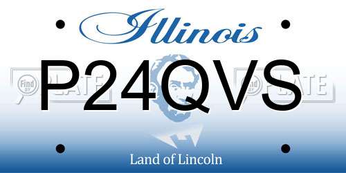 P24QVS Illinois License Plate