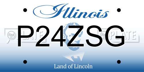 P24ZSG Illinois License Plate