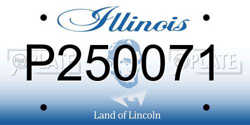 P250071 Illinois License Plate