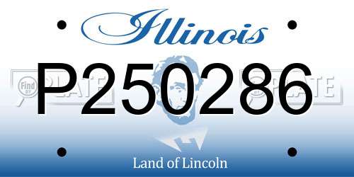 P250286 Illinois License Plate