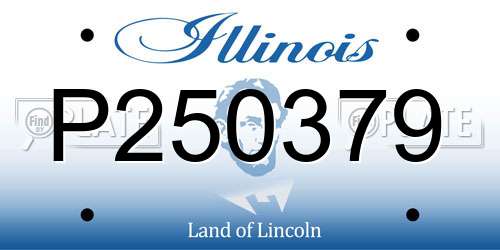 P250379 Illinois License Plate
