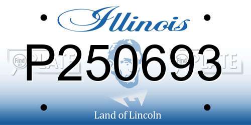 P250693 Illinois License Plate