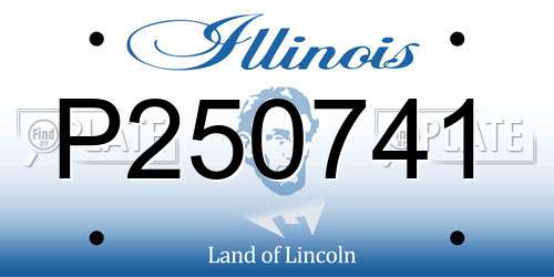 P250741 Illinois License Plate
