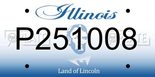 P251008 Illinois License Plate