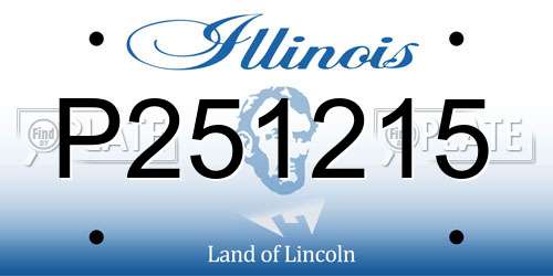 P251215 Illinois License Plate