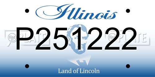 P251222 Illinois License Plate