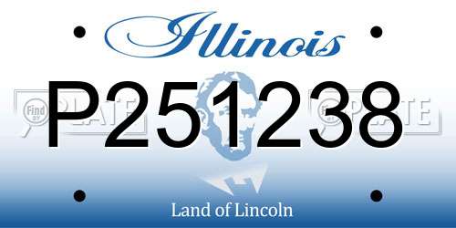 P251238 Illinois License Plate