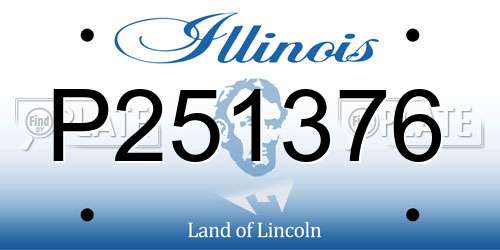 P251376 Illinois License Plate