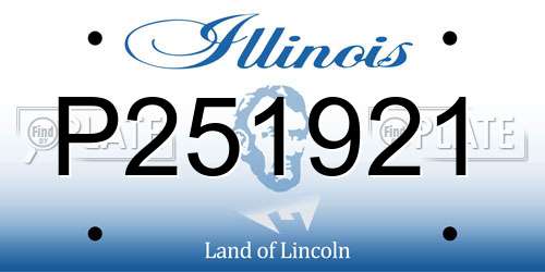 P251921 Illinois License Plate
