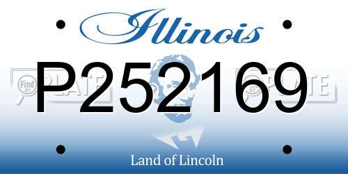P252169 Illinois License Plate