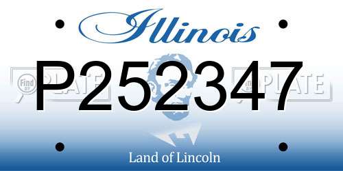 P252347 Illinois License Plate
