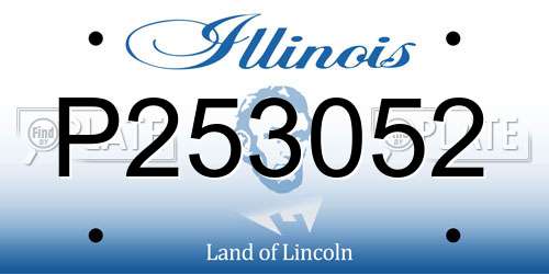 P253052 Illinois License Plate
