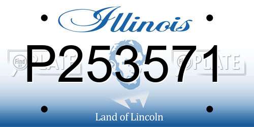 P253571 Illinois License Plate