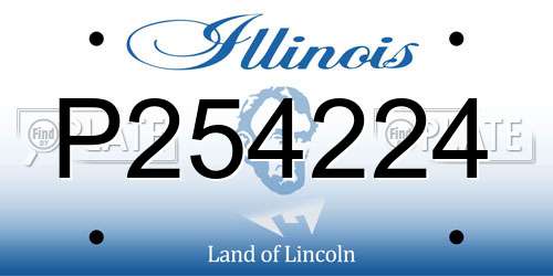 P254224 Illinois License Plate