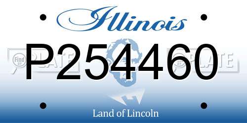 P254460 Illinois License Plate